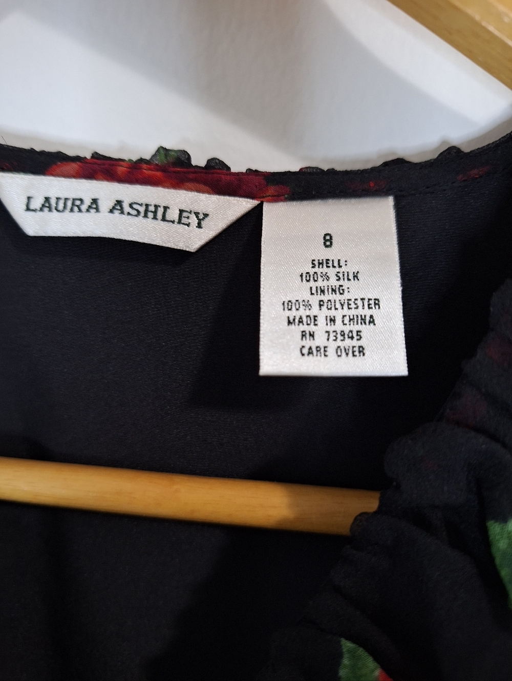 Vintage Laura Ashley Y2k Ruffle Rose Blouse Size 8 - Picture 8 of 10